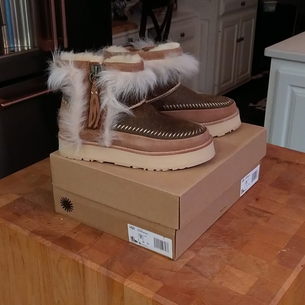 UGG fluff punk boots